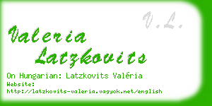 valeria latzkovits business card